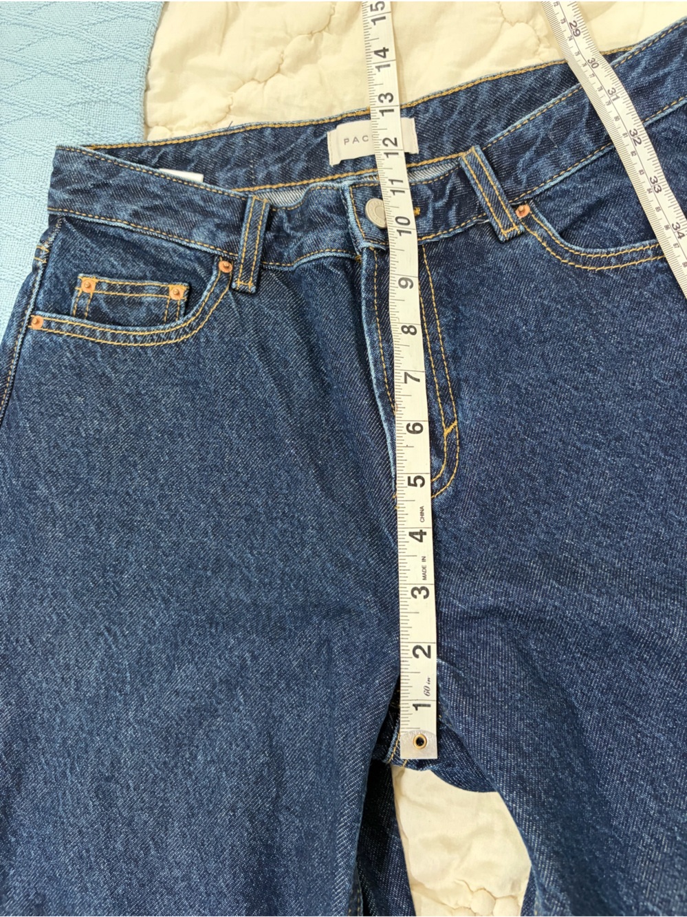 PacSun Remi Baggy Barrel Jeans with Knee Darts – Dark Blue size 25 - Picture 3 of 9